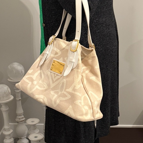 Louis Vuitton Tahitienne Cabas PM Monogram Canvas White Leather - Picture 16 of 16